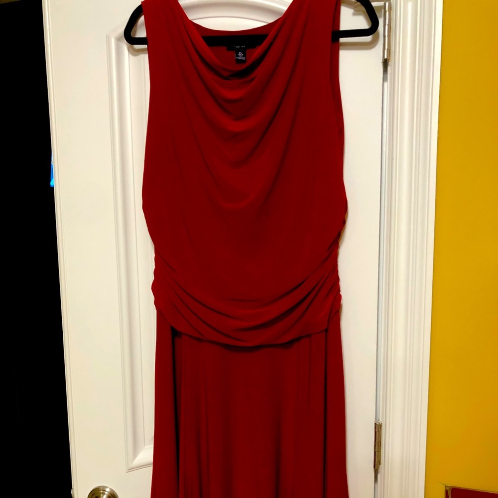 Ralph Lauren Chaps deep red dress